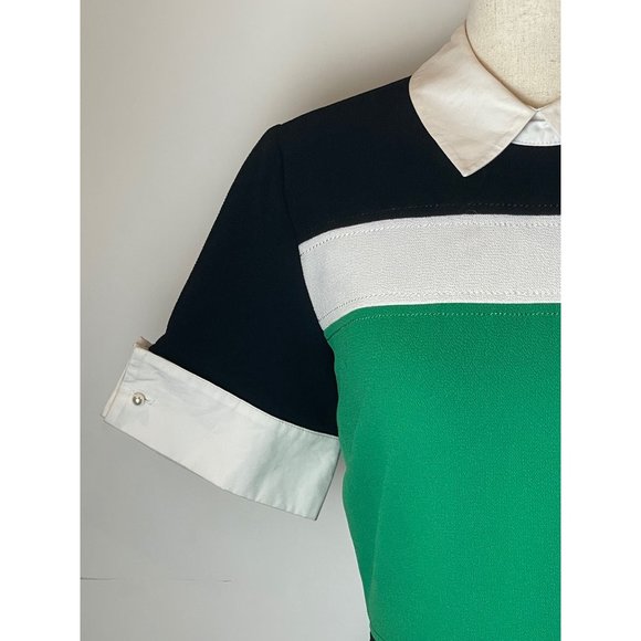 Karl Lagerfeld Black and Green Mini Dress - Picture 6 of 10